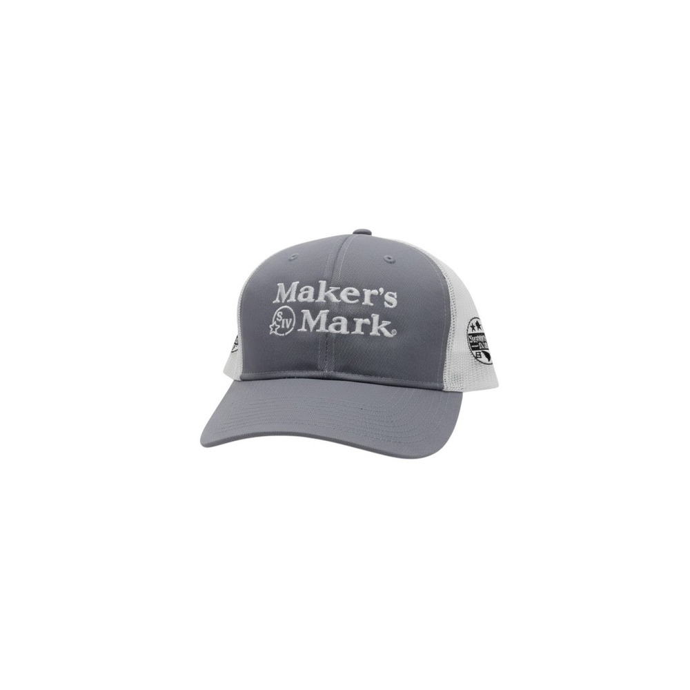 Maker's Mark Trucker Hat Mens OSFA Gray Champions Club 2023 Mesh Snapback Cap